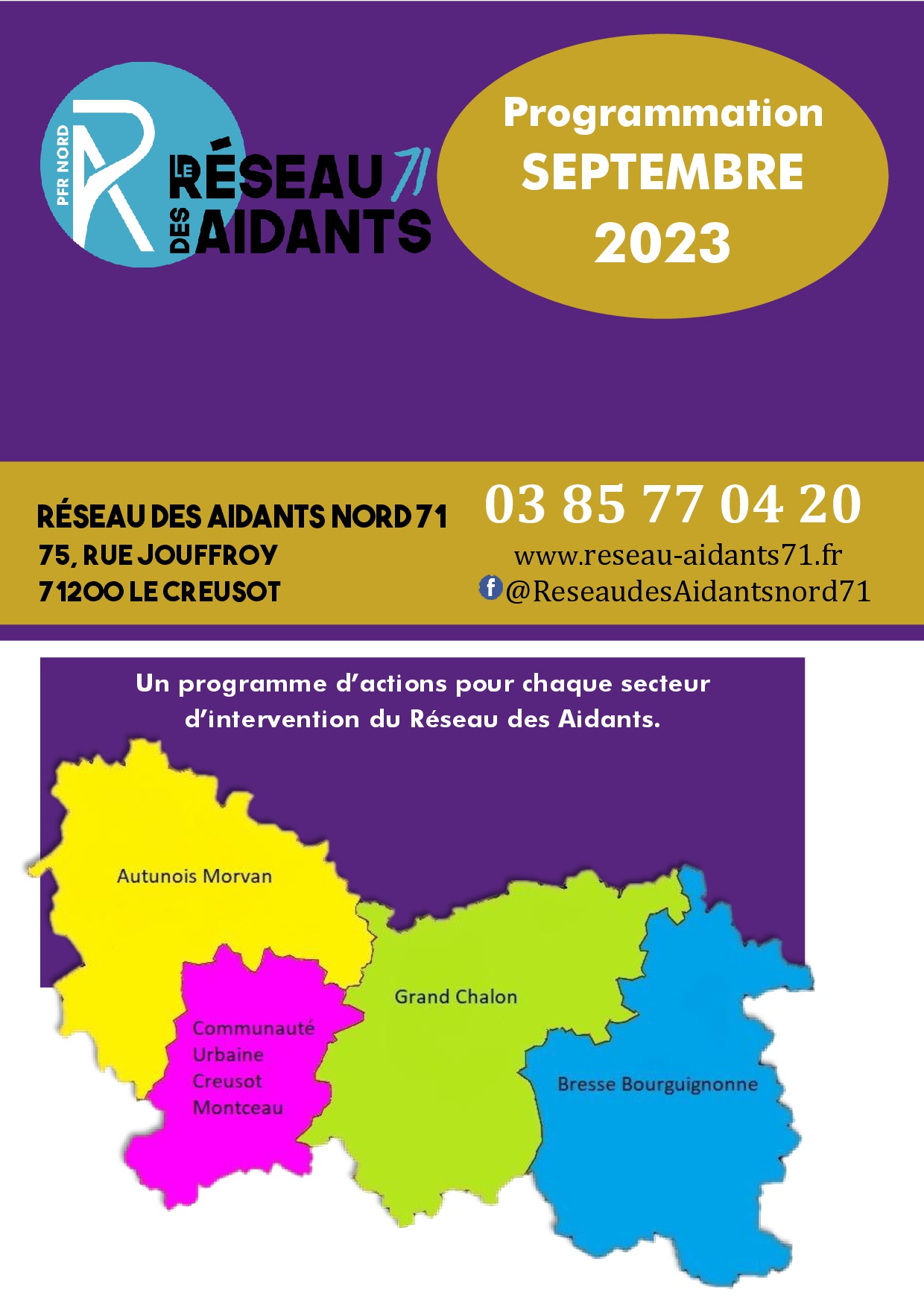 programme actions Réseau des aidants Nord 71