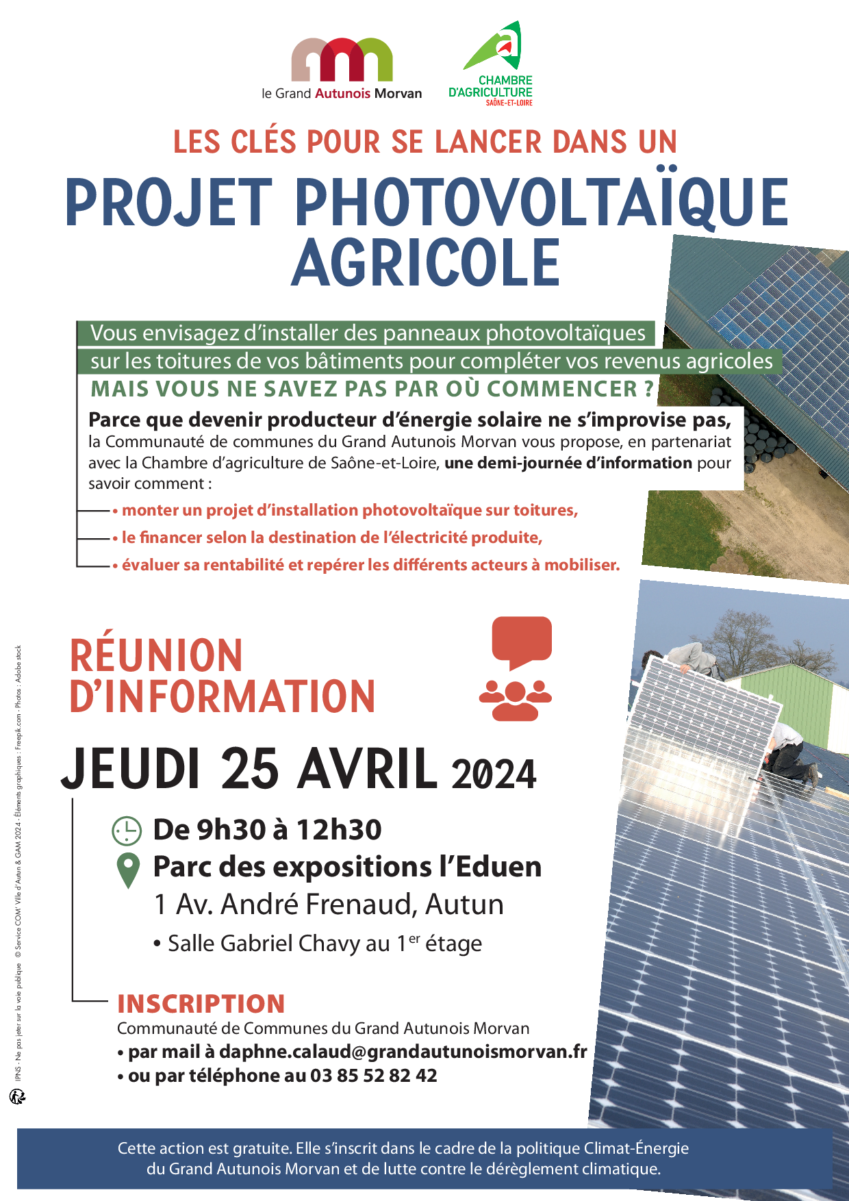 projet photovoltaïque agricole GAM - réunion d'information autun 