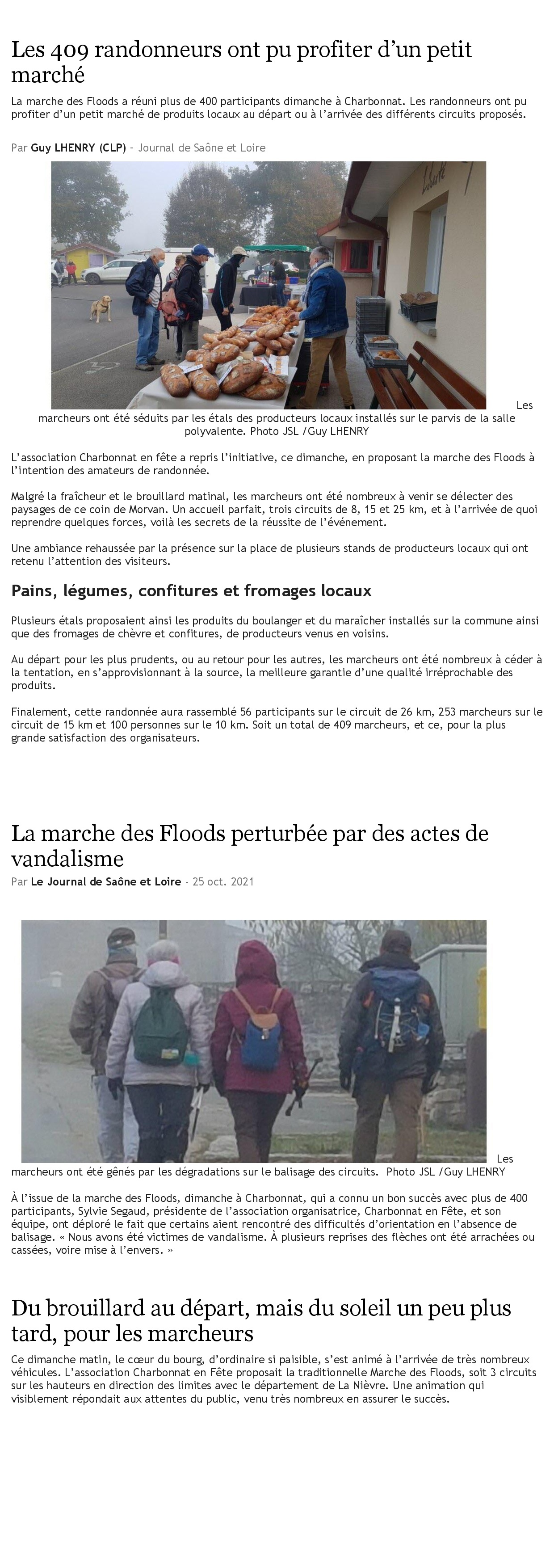 409 randonneurs à la Marche des Floods 2021