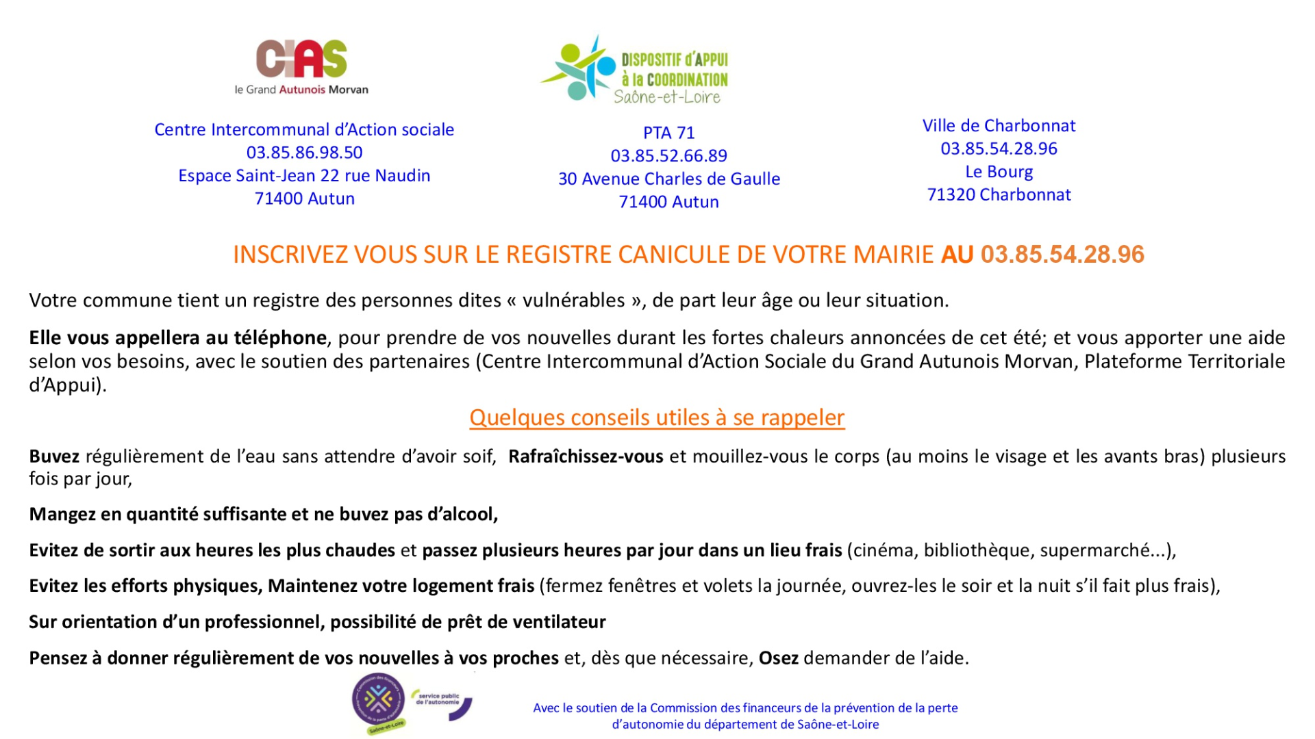 inscription au registre canicule