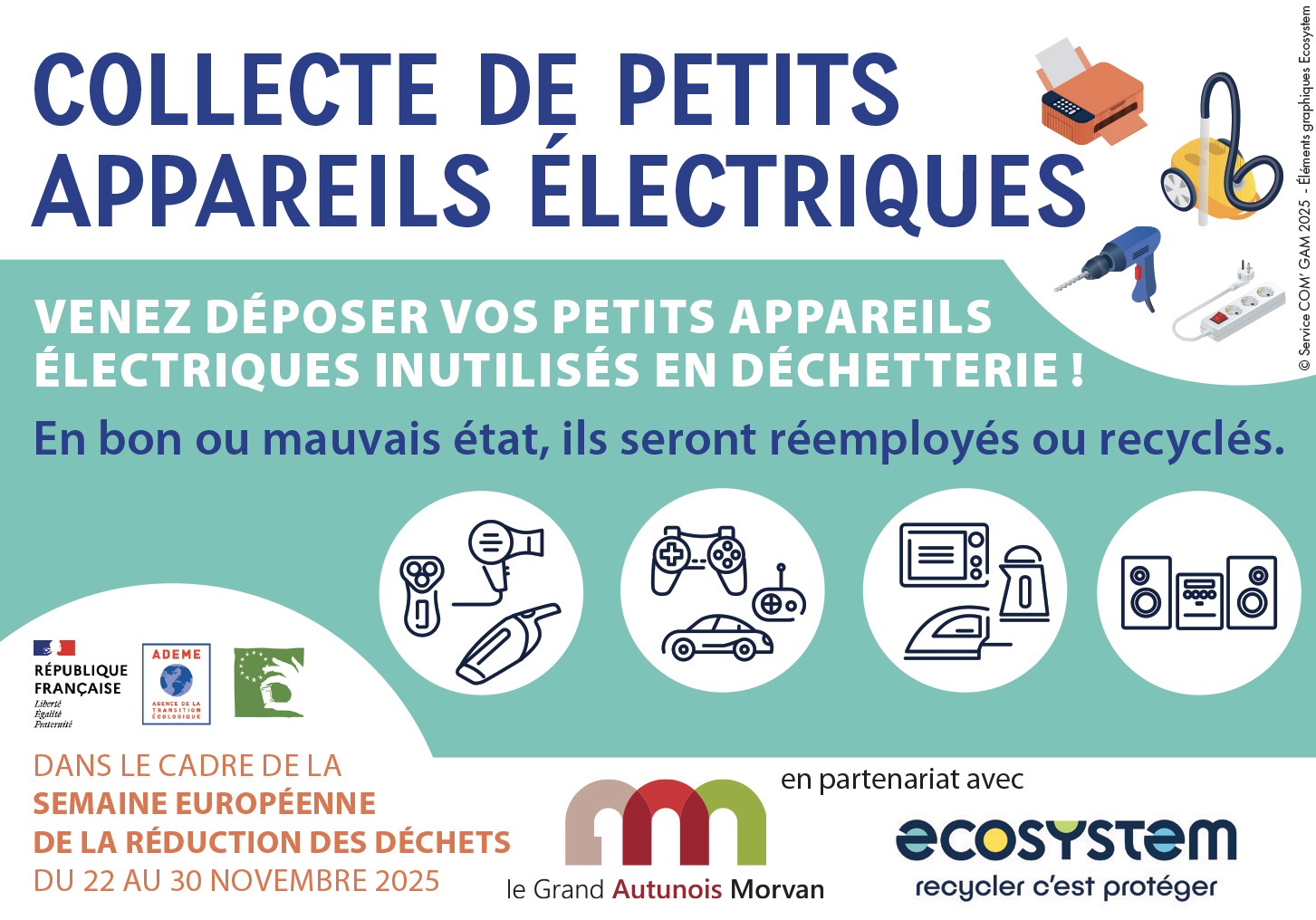 collecte PAM en déchèteries