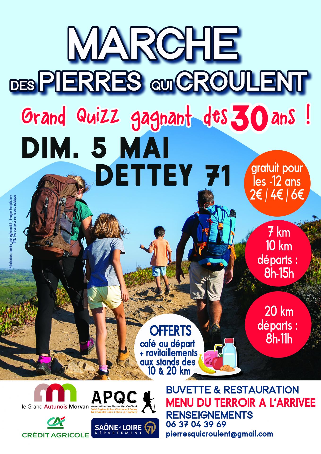 Marche association des pierres qui croulent