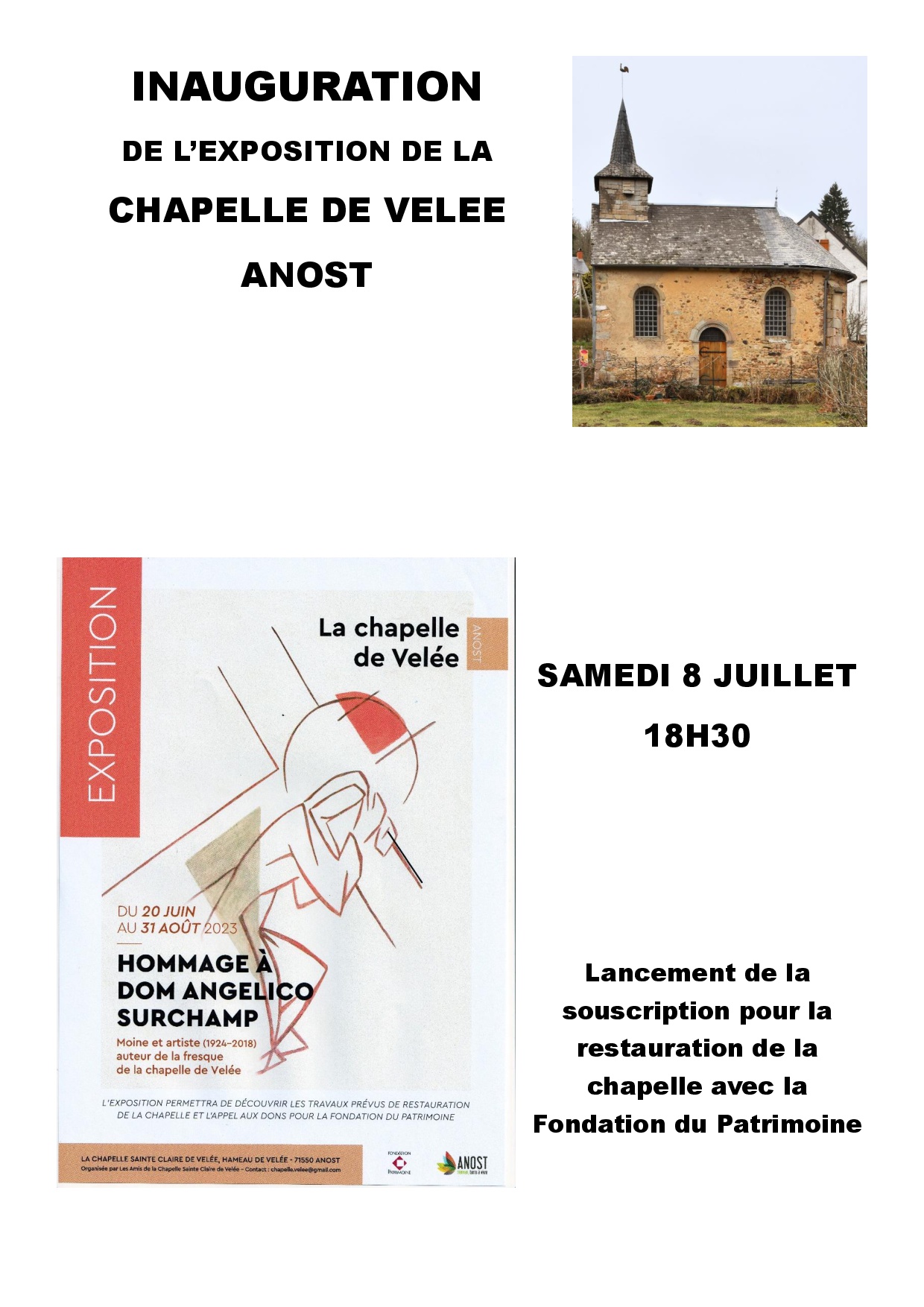 inauguration de la chapelle  anost